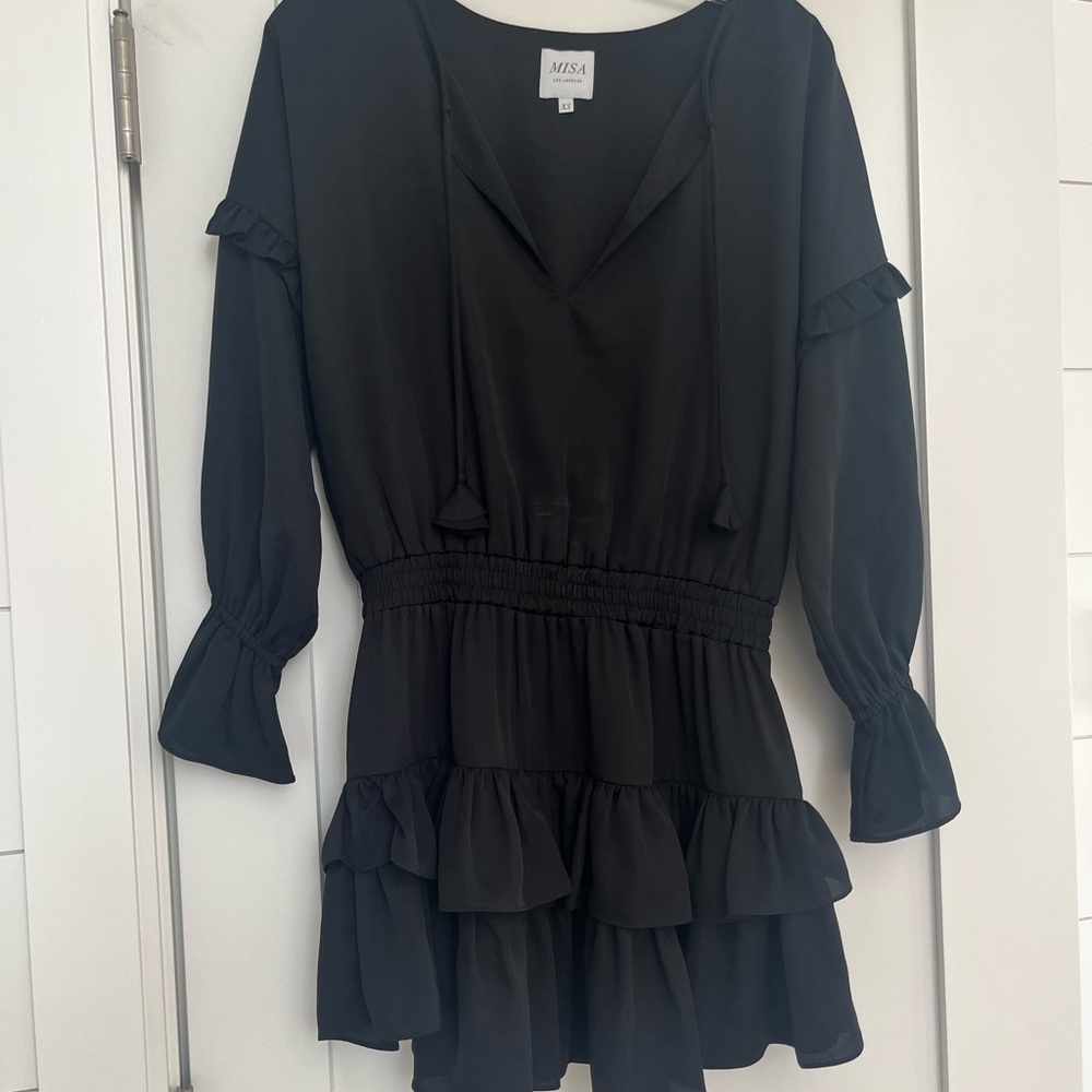Misa Los Angeles Tiered Ruffle Dress XS